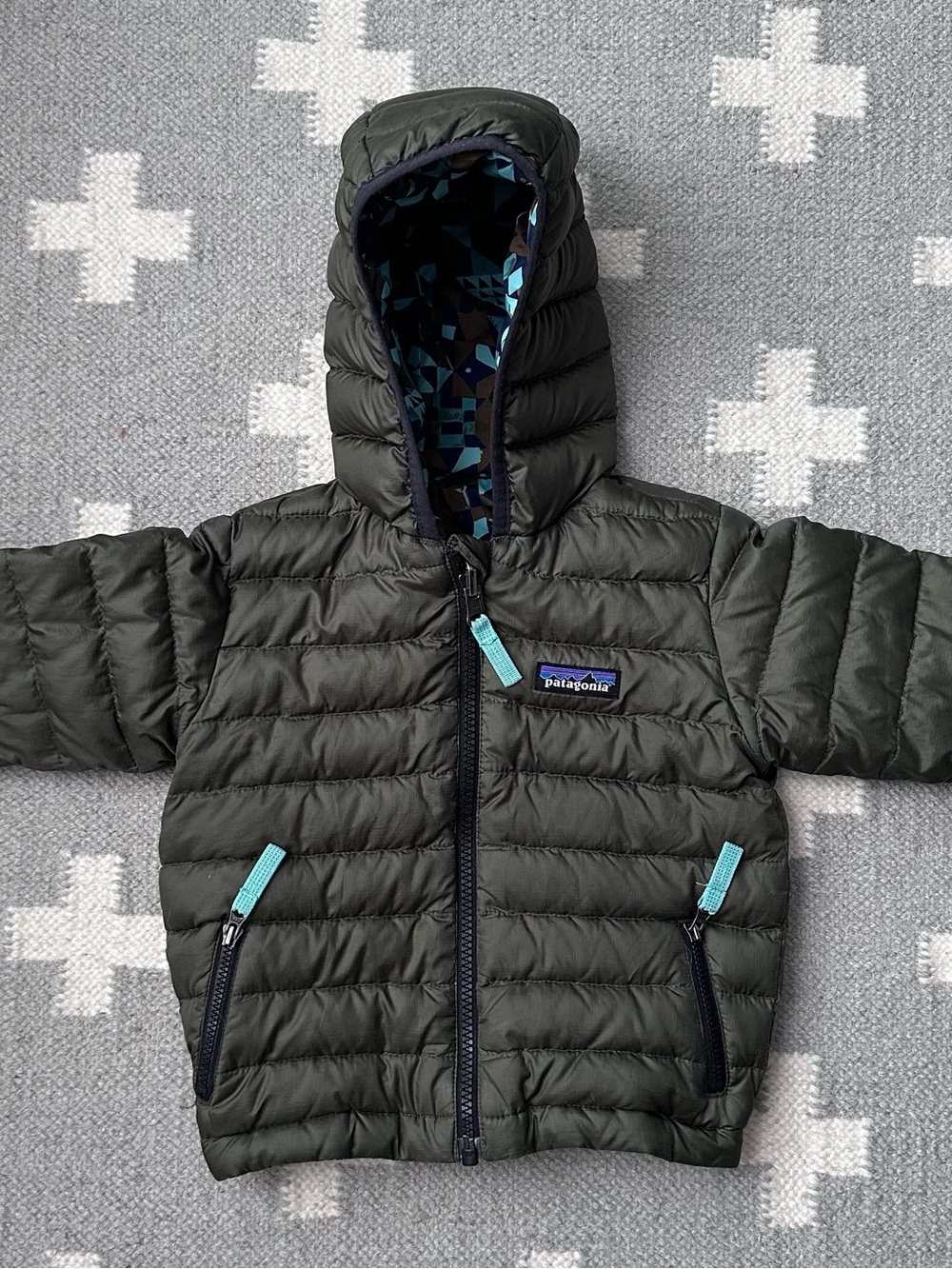 Reversible baby/toddler Patagonia Down Sweater Hoodie
